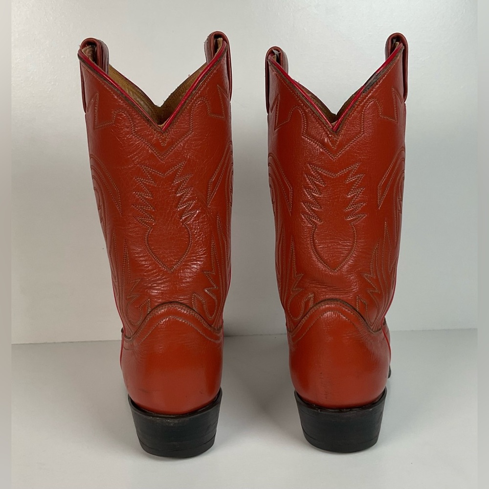 Vintage Tony Lama Cowboy Boots | Gold Label | Tooled Inlay | 6.5 C | Women’s 7.5 - Picture 15 of 16